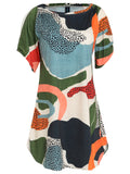 Allat Abstracte-Print Cold-Shoulder Minidress Bima