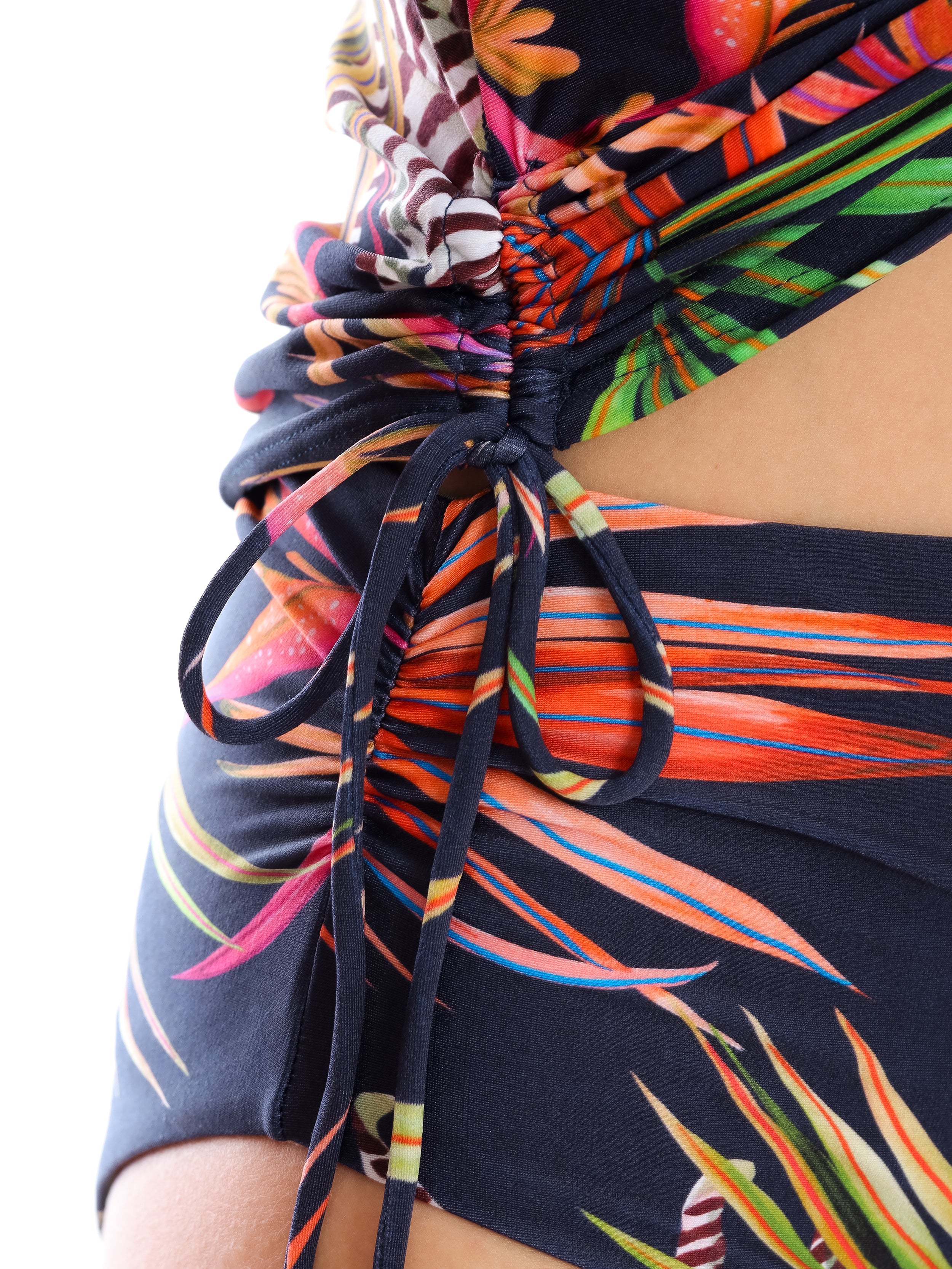 Bruma Foliage-Print Twist-Detail Two-Piece Set Tankini