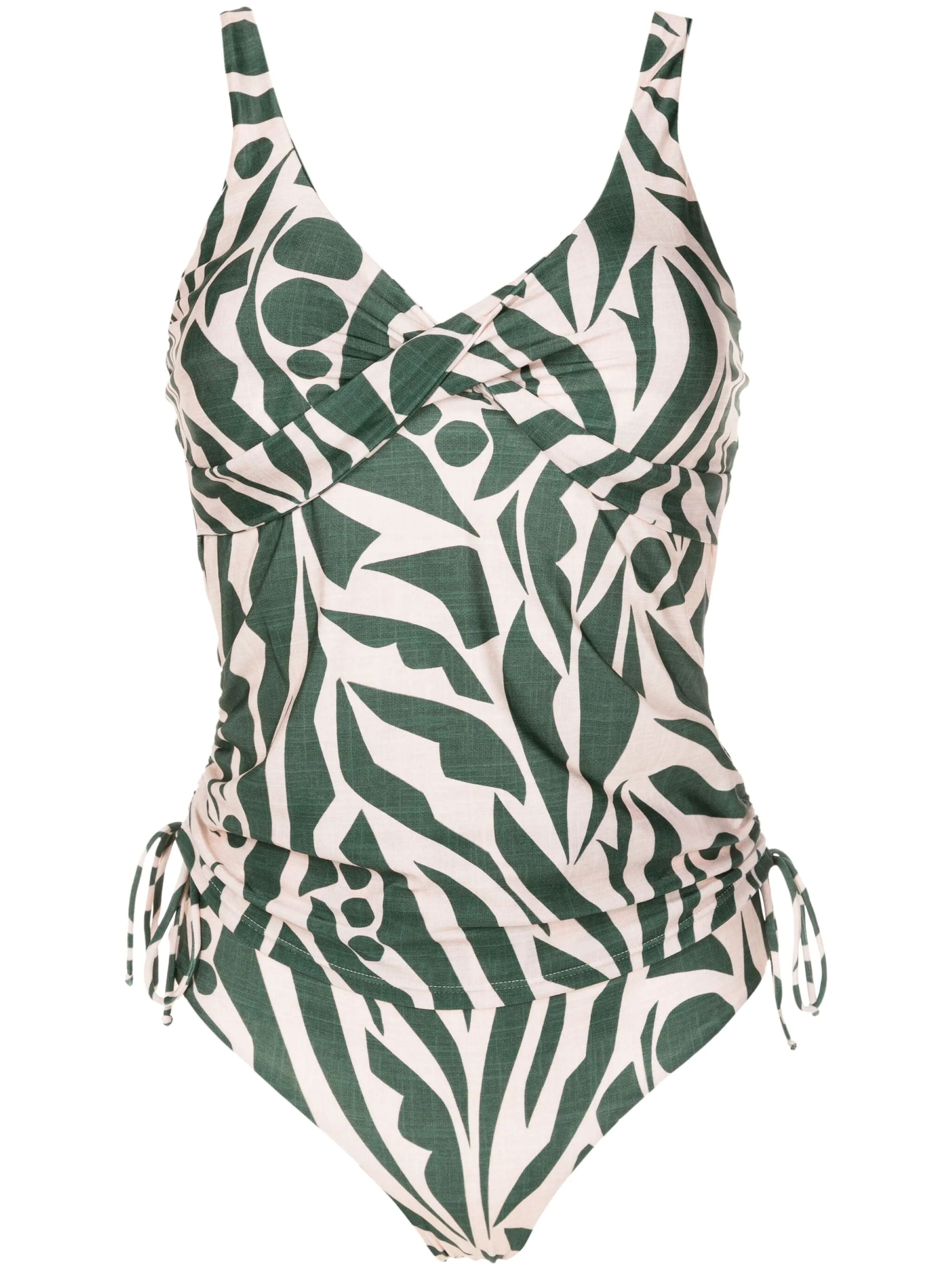 Bruma Abstract-Print Twist-Detail Two-Piece Set Tankini