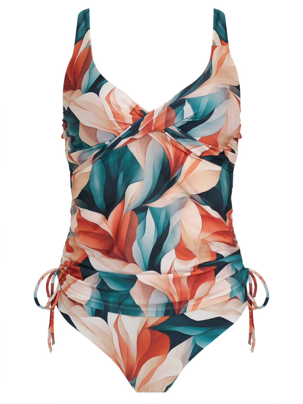 Bruma Foliage-Print Twist-Detail Two-Piece Set Tankini