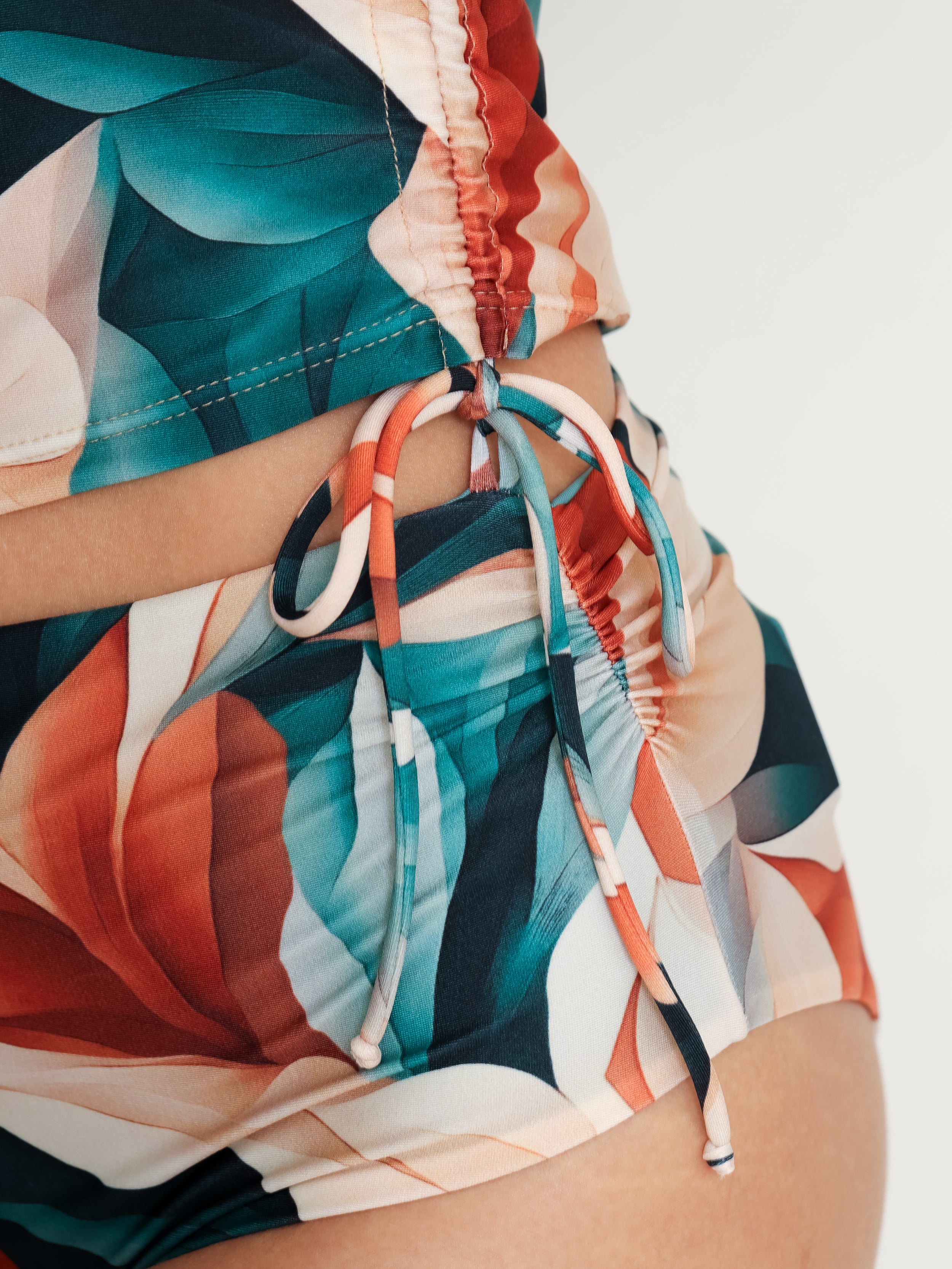 Bruma Foliage-Print Twist-Detail Two-Piece Set Tankini