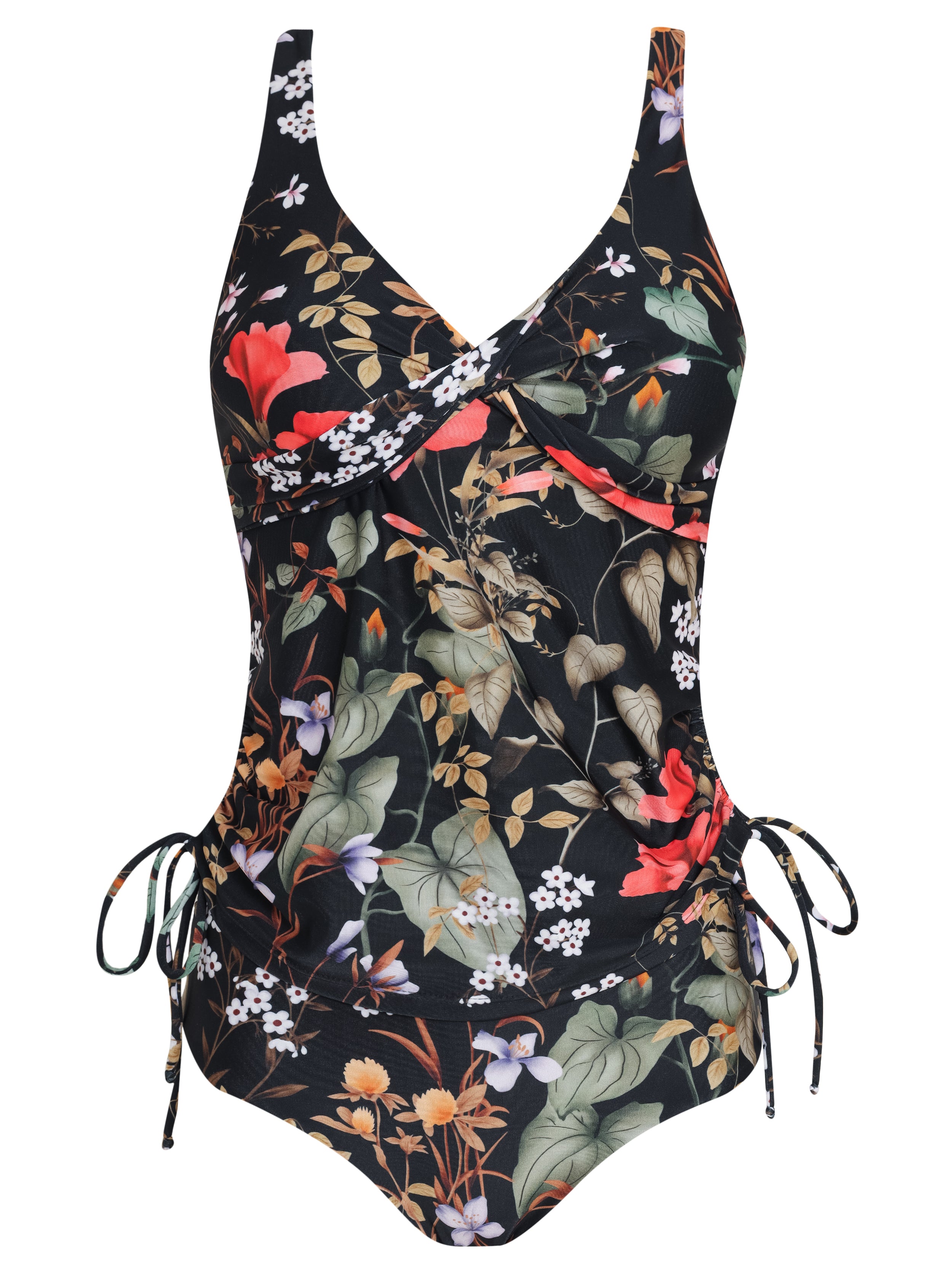 Luana Floral-Print Twist-Detail Two-Piece Set Tankini Orvalho