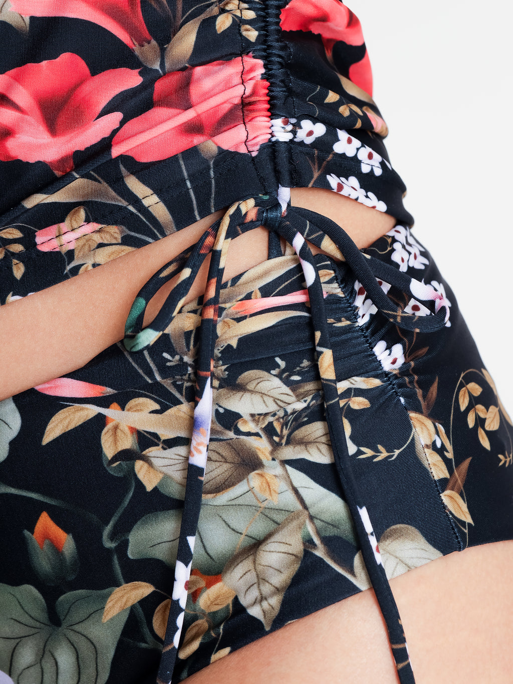 Luana Floral-Print Twist-Detail Two-Piece Set Tankini Orvalho