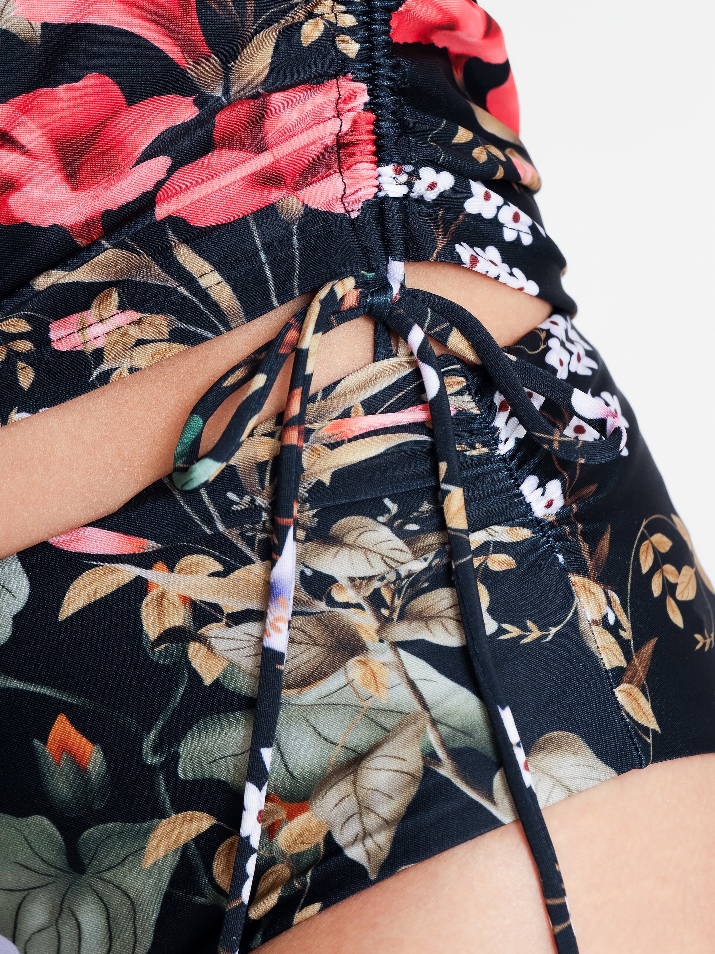 Luana Floral-Print Twist-Detail Two-Piece Set Tankini Orvalho