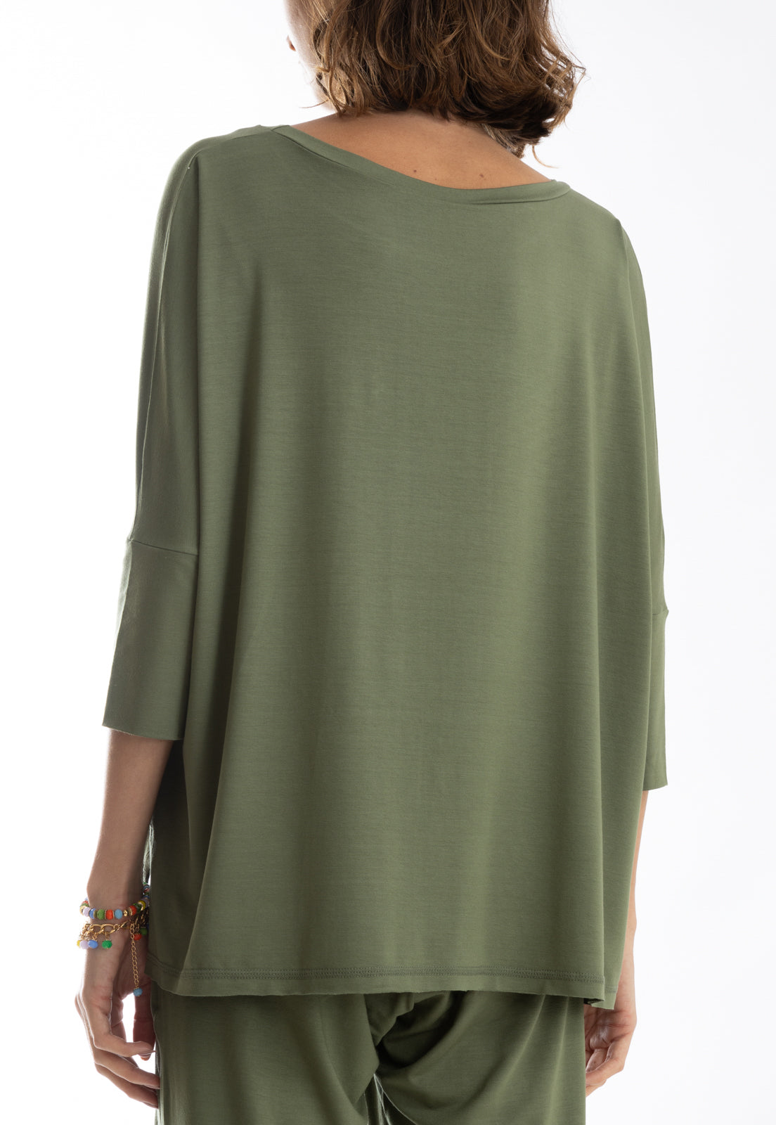 Mainá Military Green Plain T-Shirt