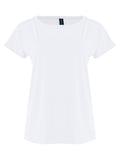 Basic White Plain Short-Sleeve Round-Neck T-Shirt