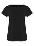 Basic Black pllain Short-Sleeve Round-Neck T-Shirt