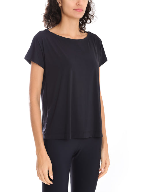 Basic Black pllain Short-Sleeve Round-Neck T-Shirt