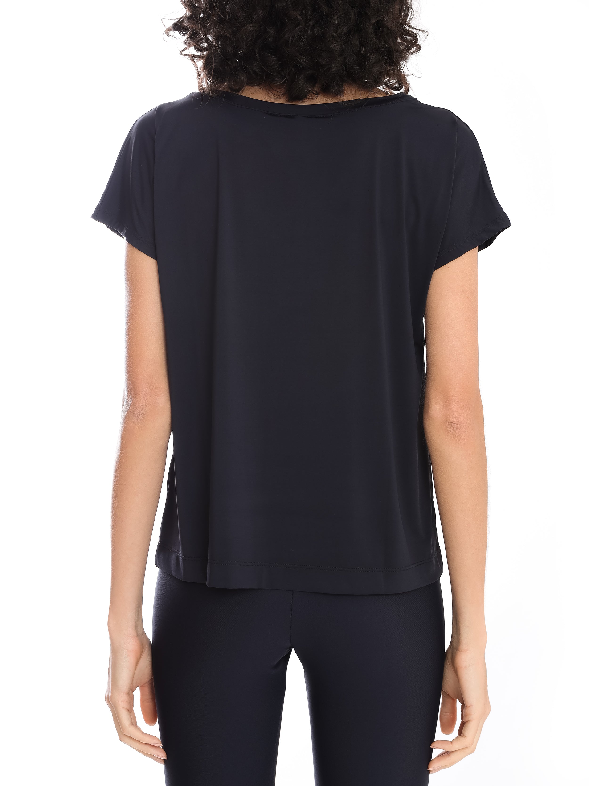 Basic Black pllain Short-Sleeve Round-Neck T-Shirt