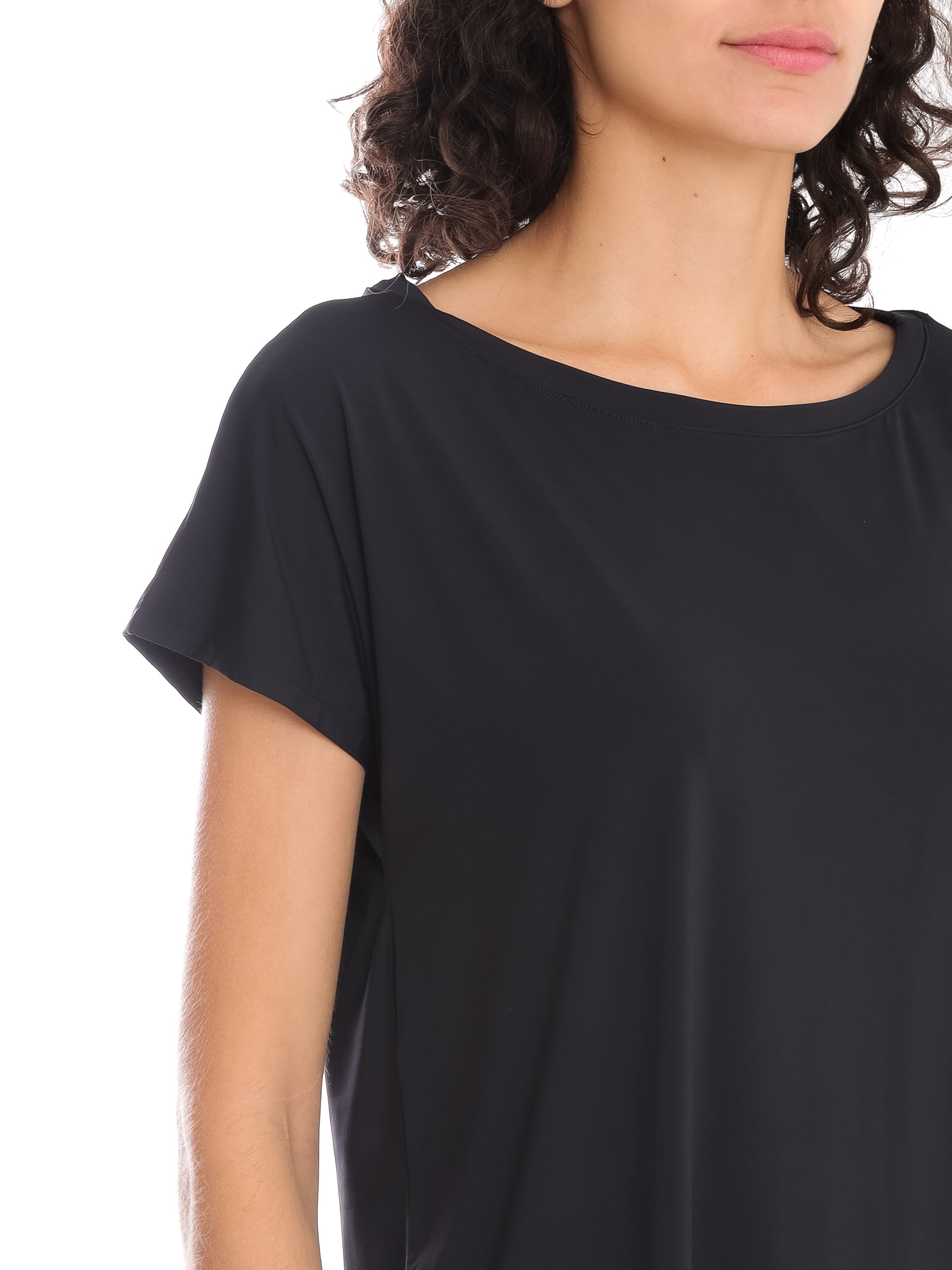 Basic Black pllain Short-Sleeve Round-Neck T-Shirt