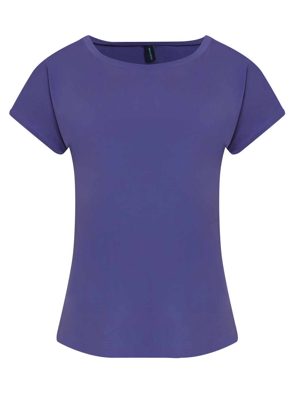 Basic Purple Plain Short-Sleeve Round-Neck T-Shirt