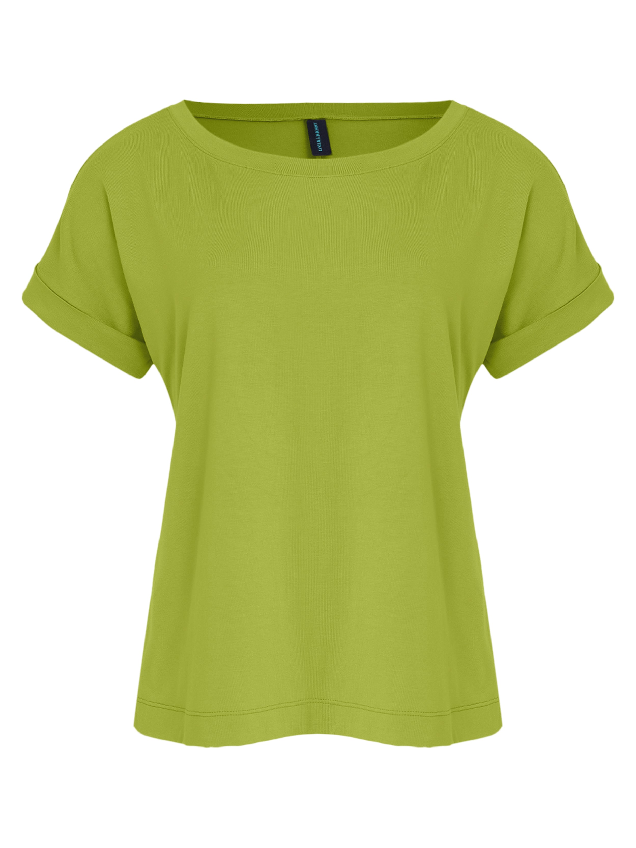 Egretta Green Plain Boat-Neck Short-Sleeve T-Shirt