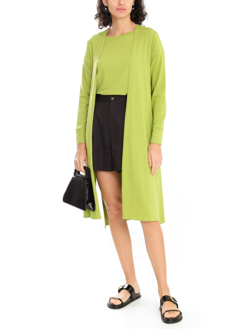 Egretta Green Plain Boat-Neck Short-Sleeve T-Shirt