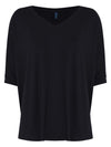 Calypso Black Plain T-Shirt