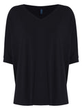 Calypso Black Plain T-Shirt