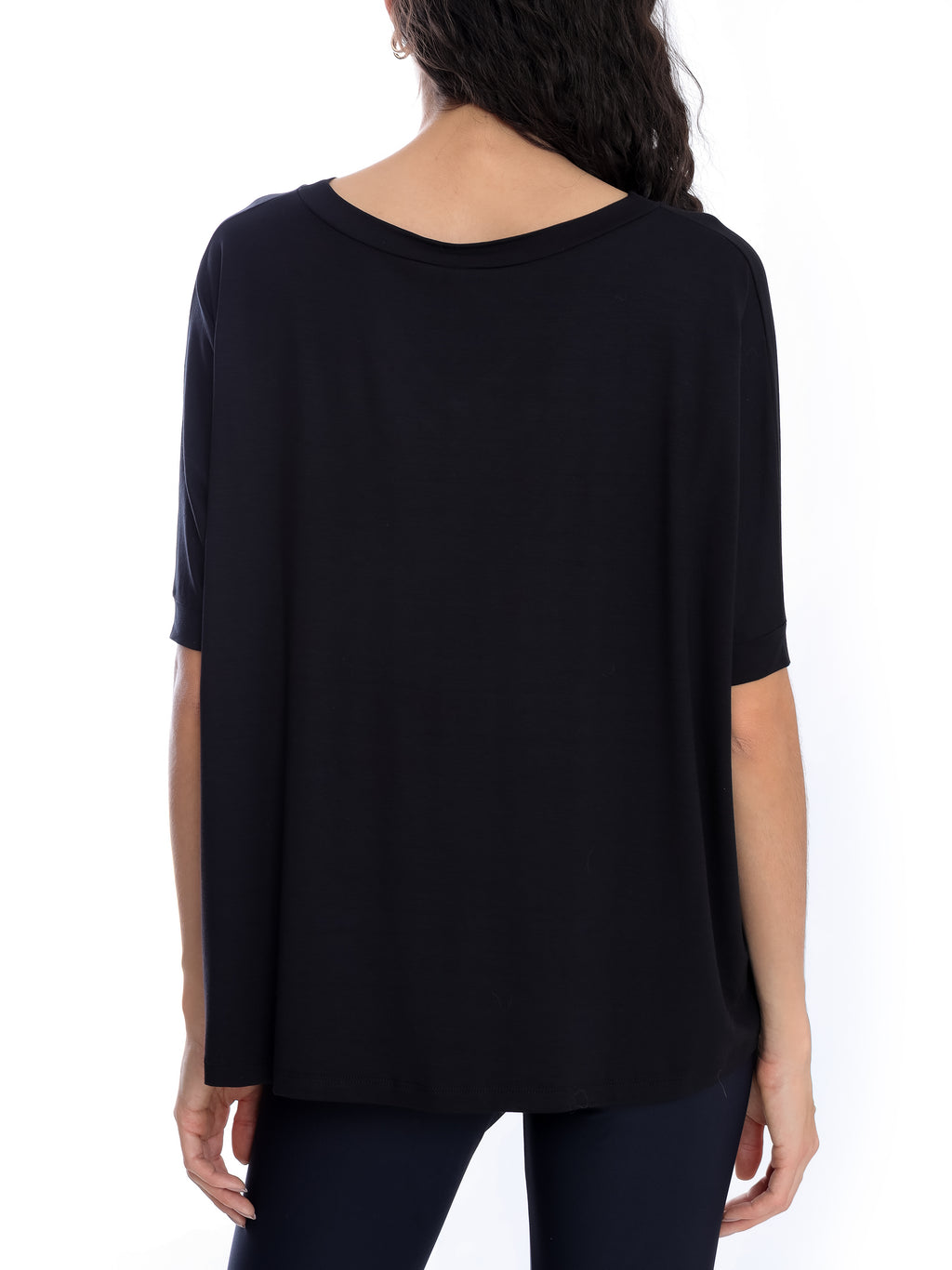 Calypso Black Plain T-Shirt