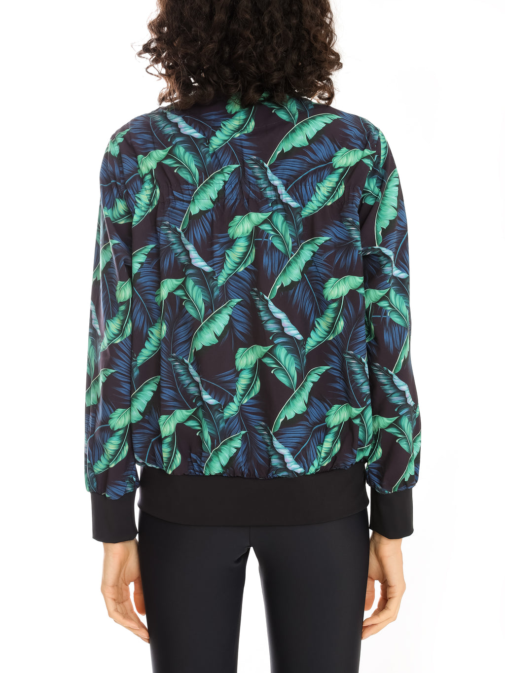 Steffanie Foliage-Print Windbreaker Jacket