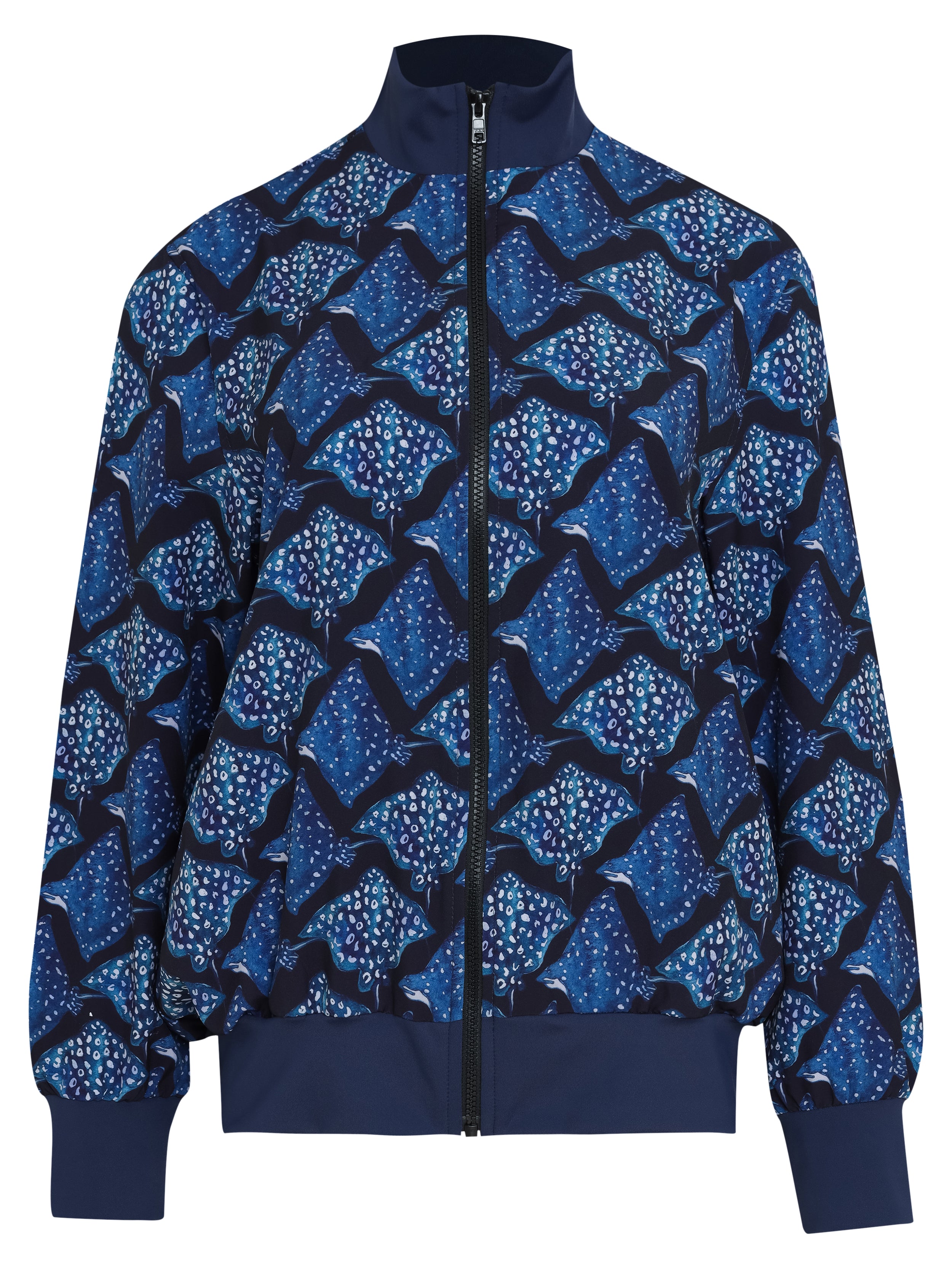 Steffanie Stingrays-Print Windbreaker Jacket
