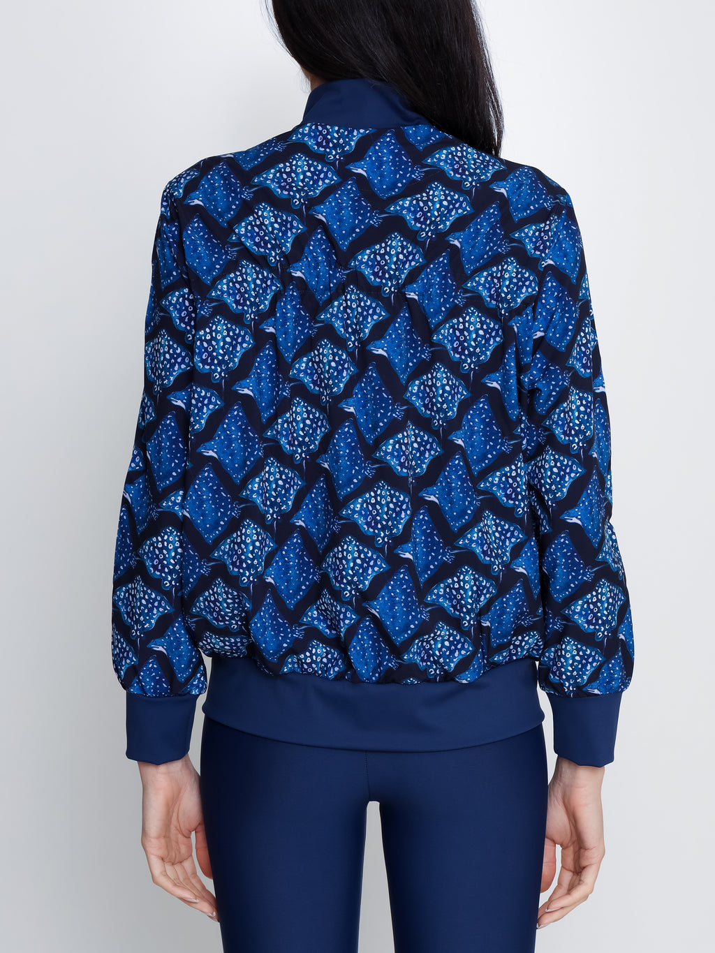 Steffanie Stingrays-Print Windbreaker Jacket