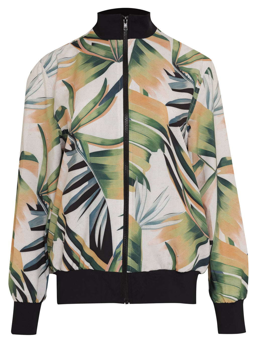 Steffanie Foliage-Print Windbreaker Jacket