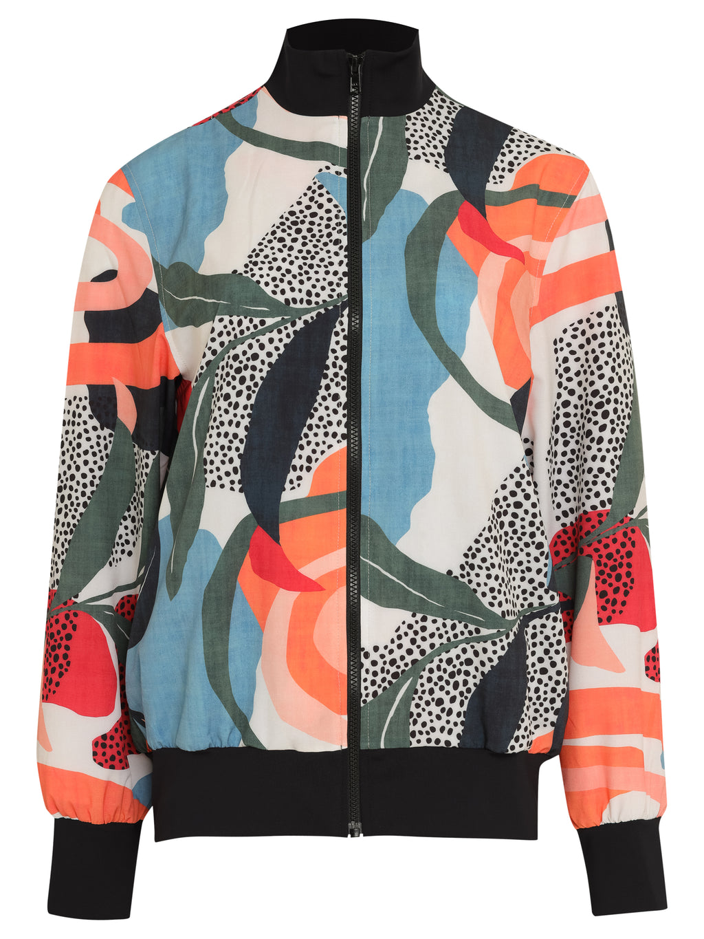 Steffanie Abstracte-Print Windbreaker Jacket