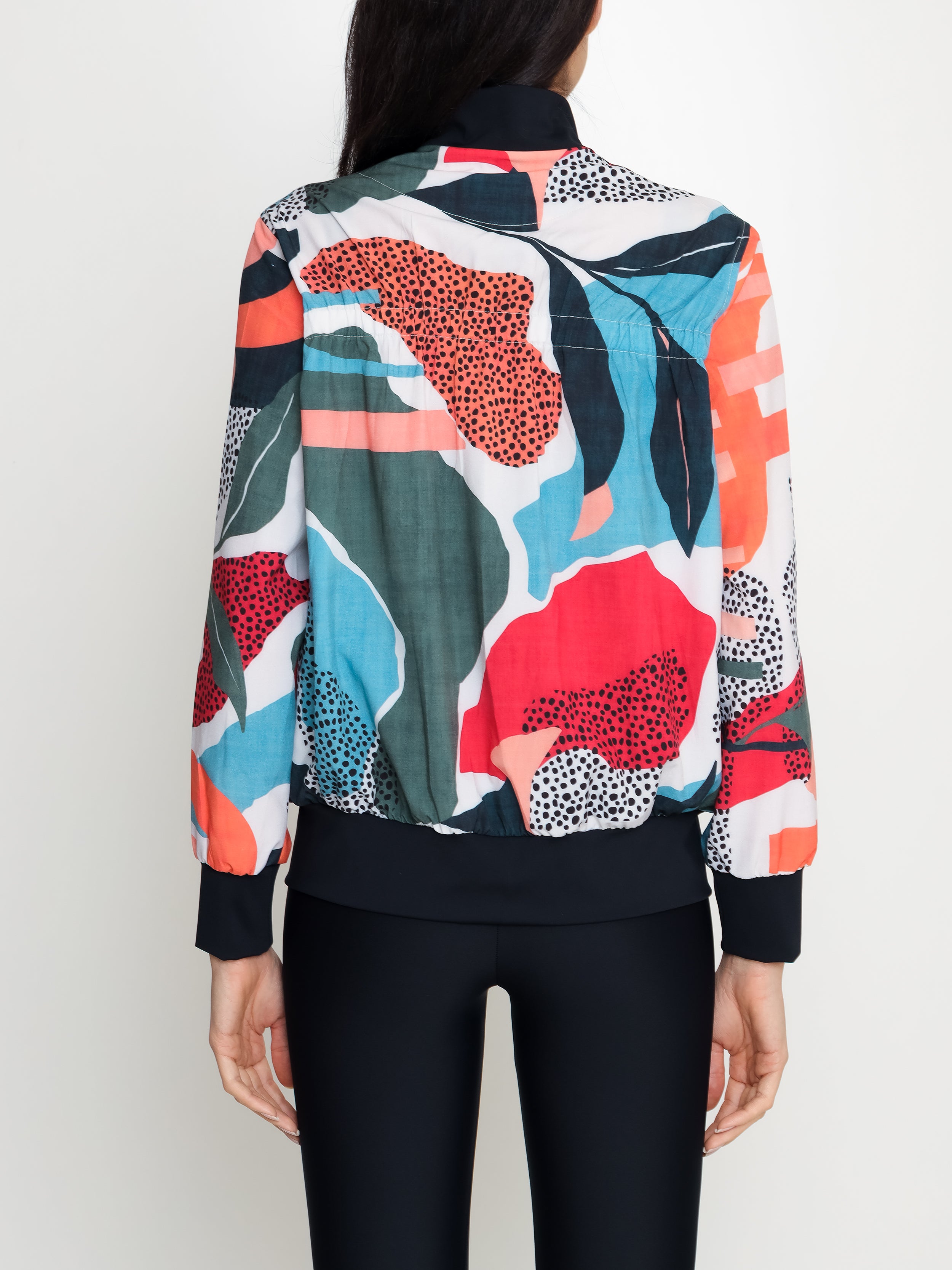Steffanie Abstracte-Print Windbreaker Jacket